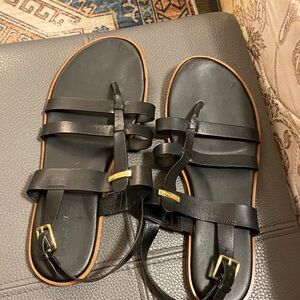 Cole Haan size 8.5 ladies black and gold sandals